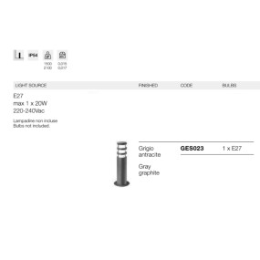 Lanterne moderne Gea Led ZEIS GES023 E27 LED