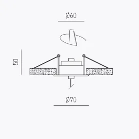 LED-Deckeneinbauleuchte Gea Luce GUYA SI