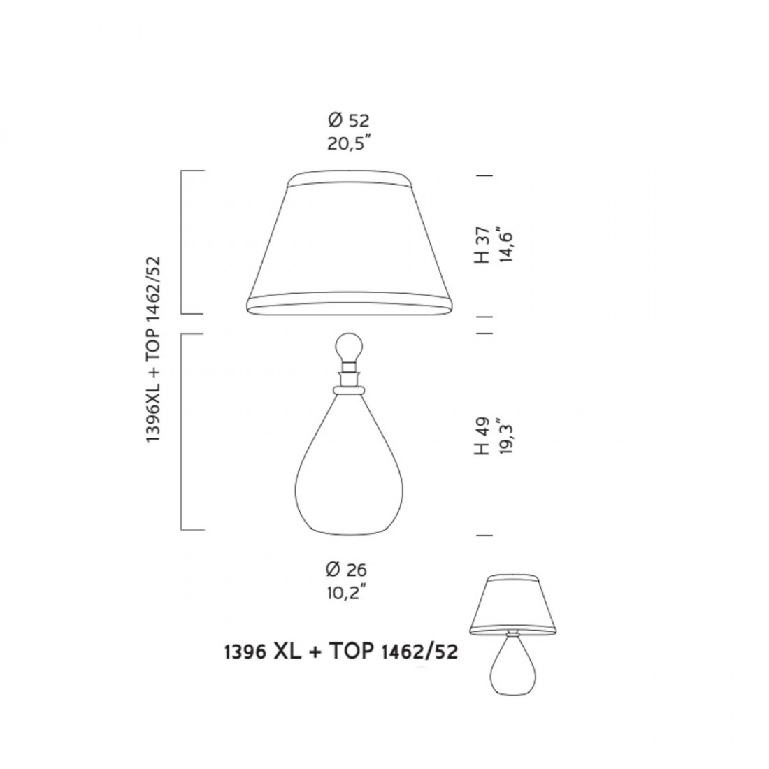 Klassischer Sylcom HAPPINESS 1396XL 1462 52 E27 LED