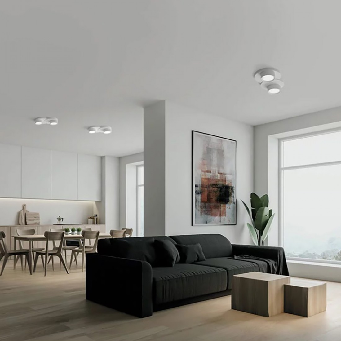 Sforzin DEMETRA T358 GX53 LED-Gips-Deckenleuchte
