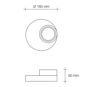 Plafonnier LED en plâtre Sforzin DEMETRA T339 GX53