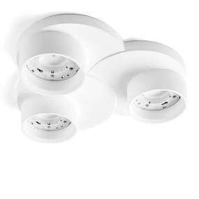 Plafoniera Sforzin Illuminazione DEMETRA T359 GX53 LED gesso bianco lampada soffitto