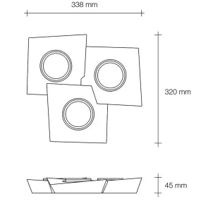 Sforzin ANCHISE T373 GX53 lámpara LED de techo de yeso