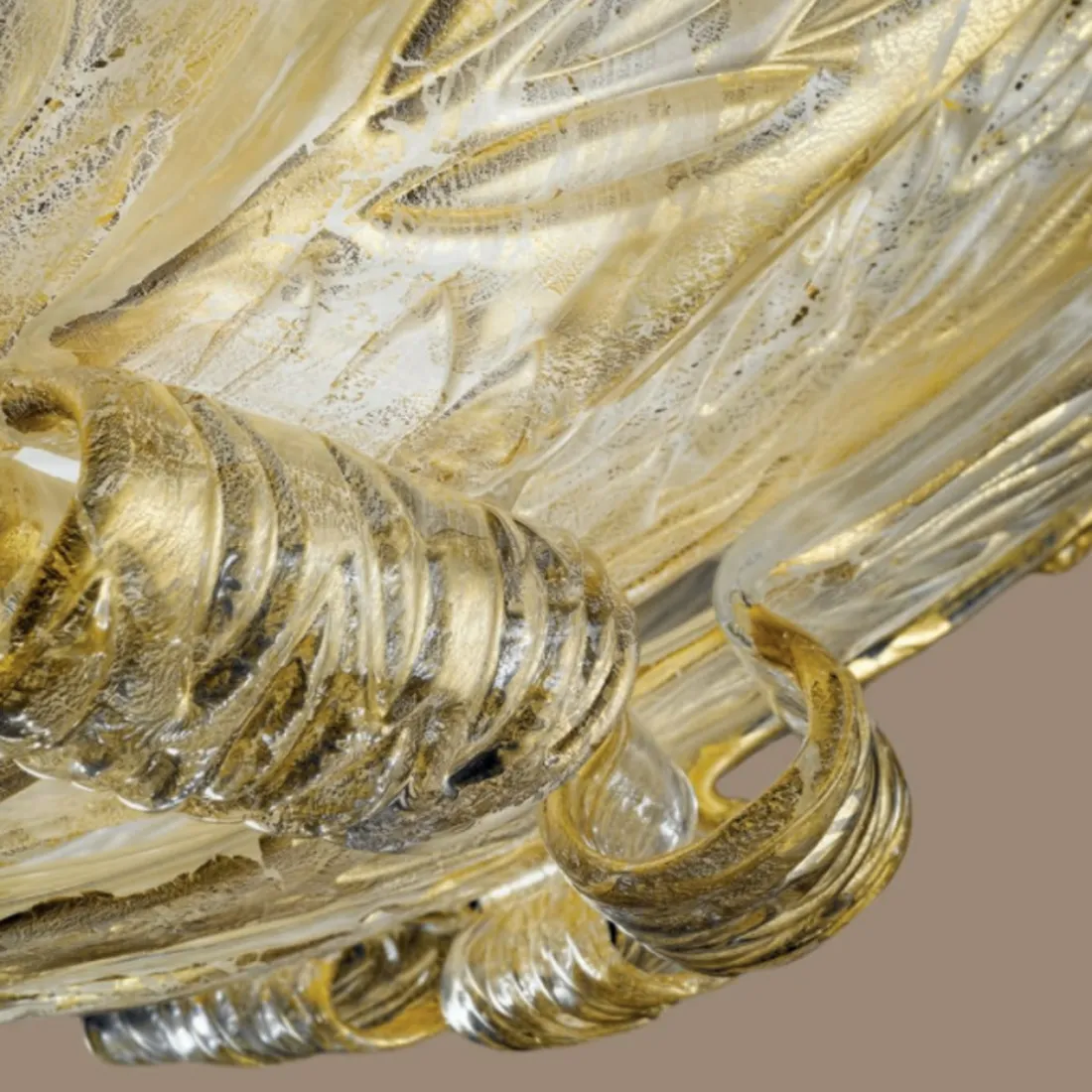 Plafonnier classique en verre de Murano fait main, E27 E14 LED.