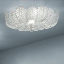 Plafoniera classica Sylcom LOREDAN 1400 64 E27 E14 LED vetro graniglia murano lampada soffitto