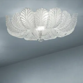 Klassische Kristallblatt-Deckenlampe mit 3 E27-Lichtern - 1 E14-Licht