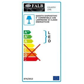 Saliscendi classico FALB illuminazione COUNTRY LINE 1824 E27 LED