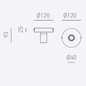 Gea Luce POINT moderne Deckenleuchte