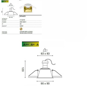 Faretto incasso CERES GFA623 Gea Led