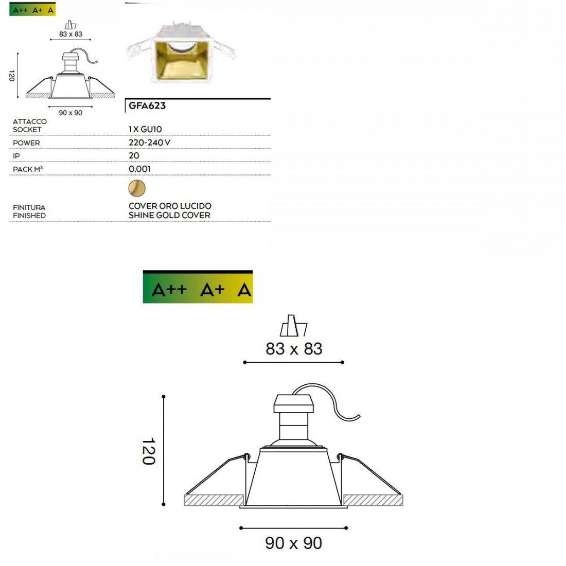 Einbaustrahler Gea Led CERES Q GU10 LED