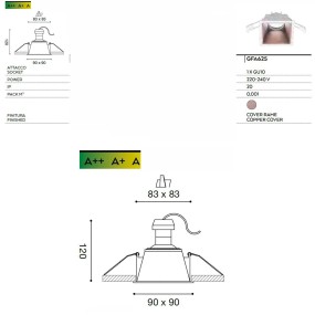 Faretto incasso CERES GFA625 Gea Led