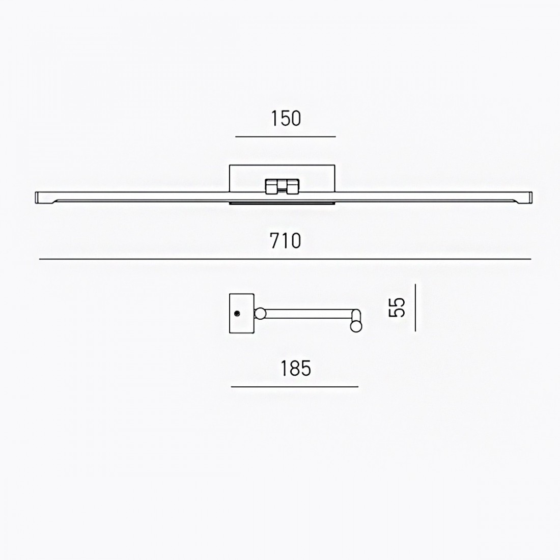 Quadratische Spiegelwandleuchte Gea Luce MAGIS GAP460C IP20