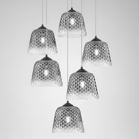 Gea luce LED-Kronleuchter ALICE S6 E27 geräuchert