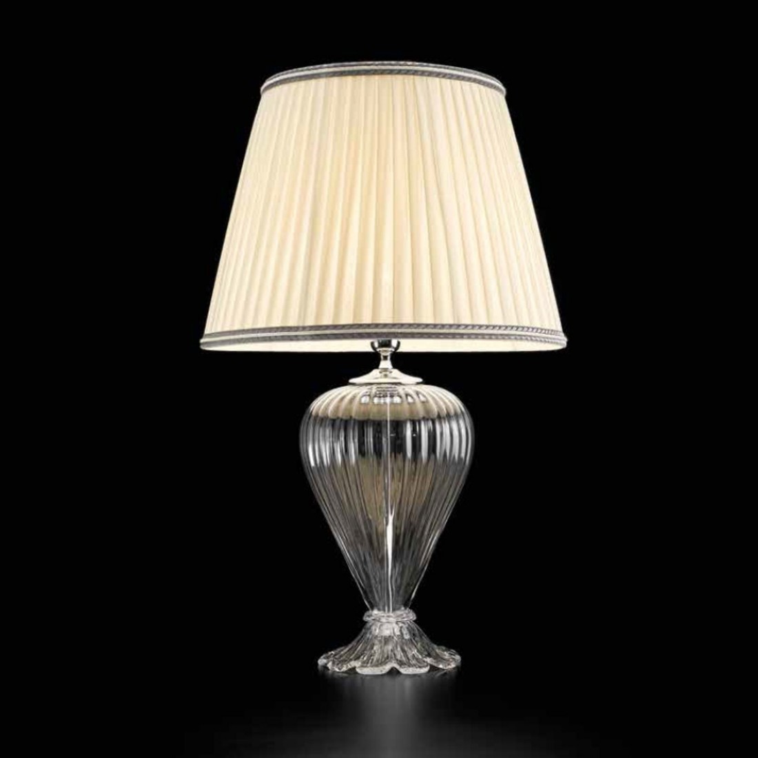 Lampada Tavolo Abat Jour Comodino Led Elegante Vetro Cilindro John