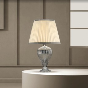 Classic abat-jour Sylcom TEODORA 1462 22 + TOP E14 LED lámpara de mesa vidrio soplado
