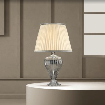 Abat-jour classica Sylcom TEODORA 1462 22 + TOP E14 LED vetro soffiato lampada tavolo