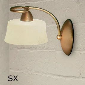 Applique en métal Lam 4220 1A et culot LED E14 en verre classique