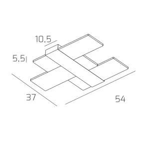 Top Light FLIGHT 1180 55 lámpara de techo clásica