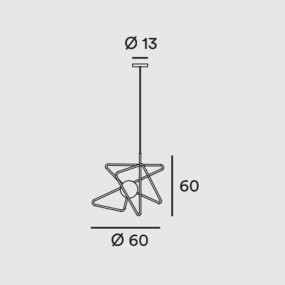 Cage de suspension en structure acier seule fixation e27. LED.