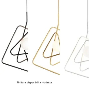 Suspension 3 feux en structure cage acier uniquement e27 attaque. LED