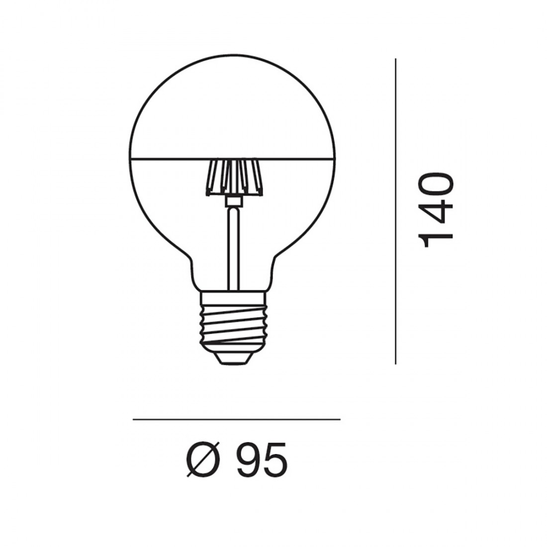 Led Birne Gea Led GLA301R E27 1521LM Tropfen Glaskuppel Kupfer