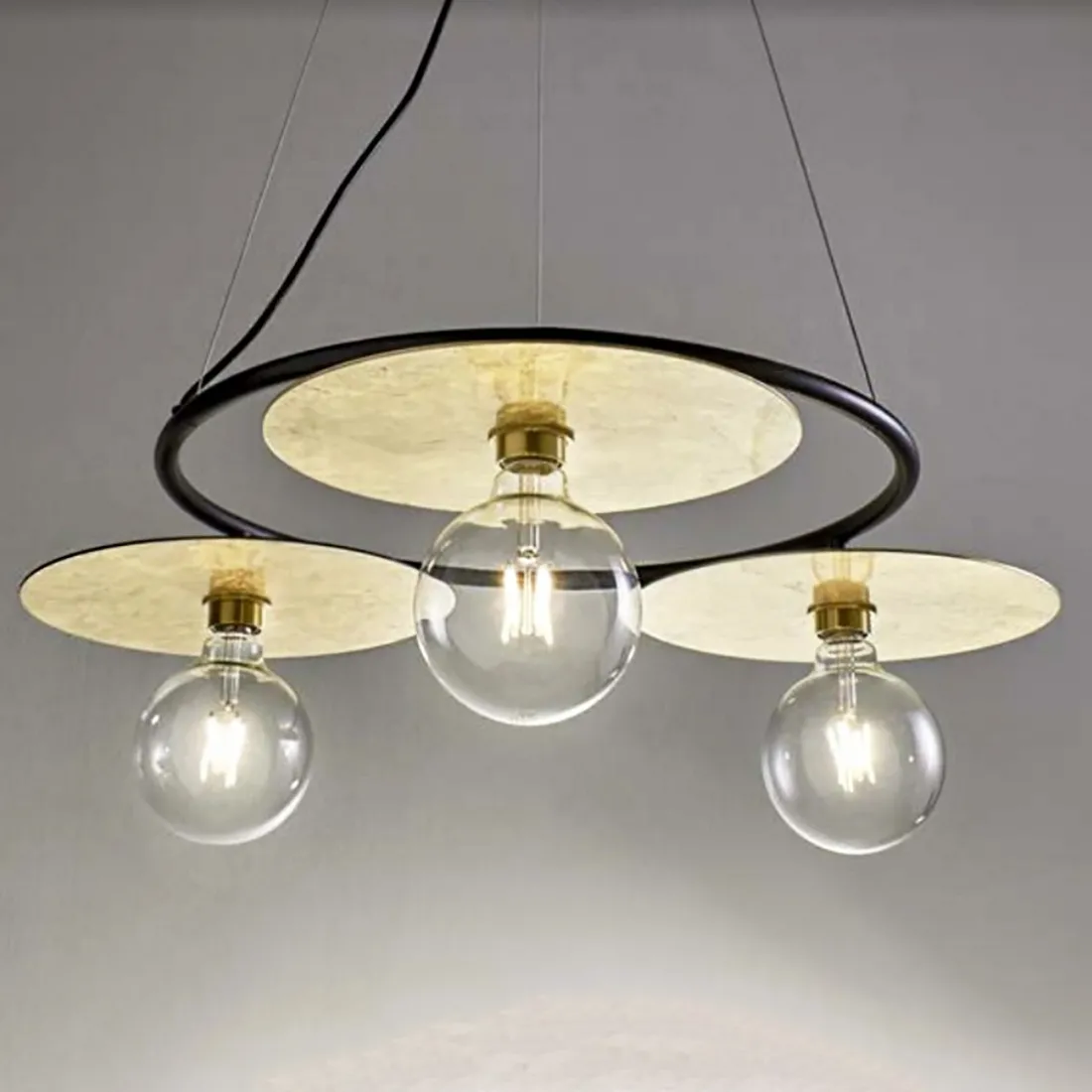 Lustre classique Illuminando PUB SP3PUBNR+DISCO25FO E27 LED