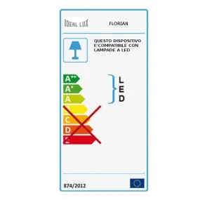 Applique classique en verre cristal, 2 lumières E14 max. 40W.