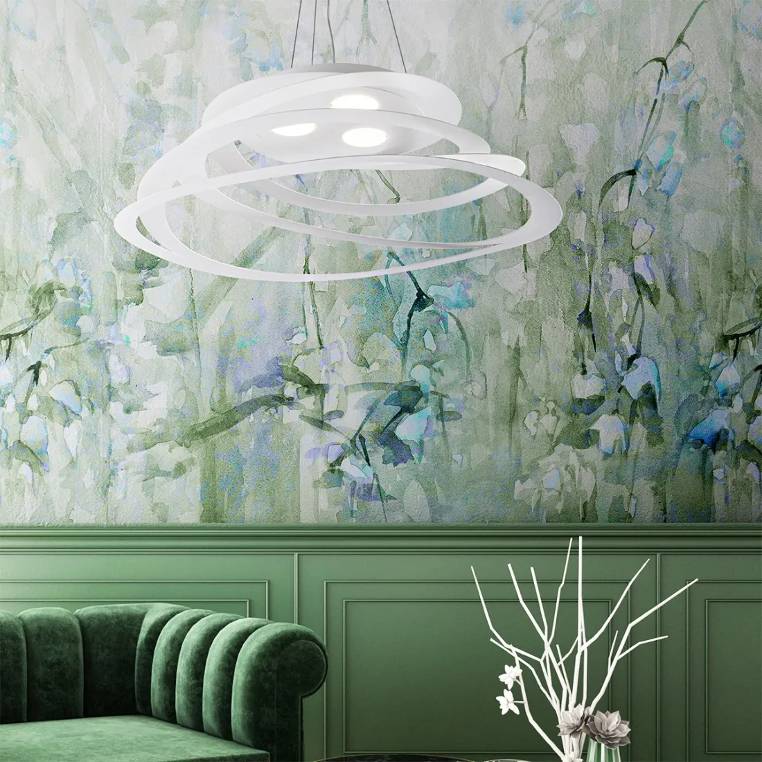 Lampadario moderno Illuminando MOLLA SPMOLLAGSLBNBN GX53 LED