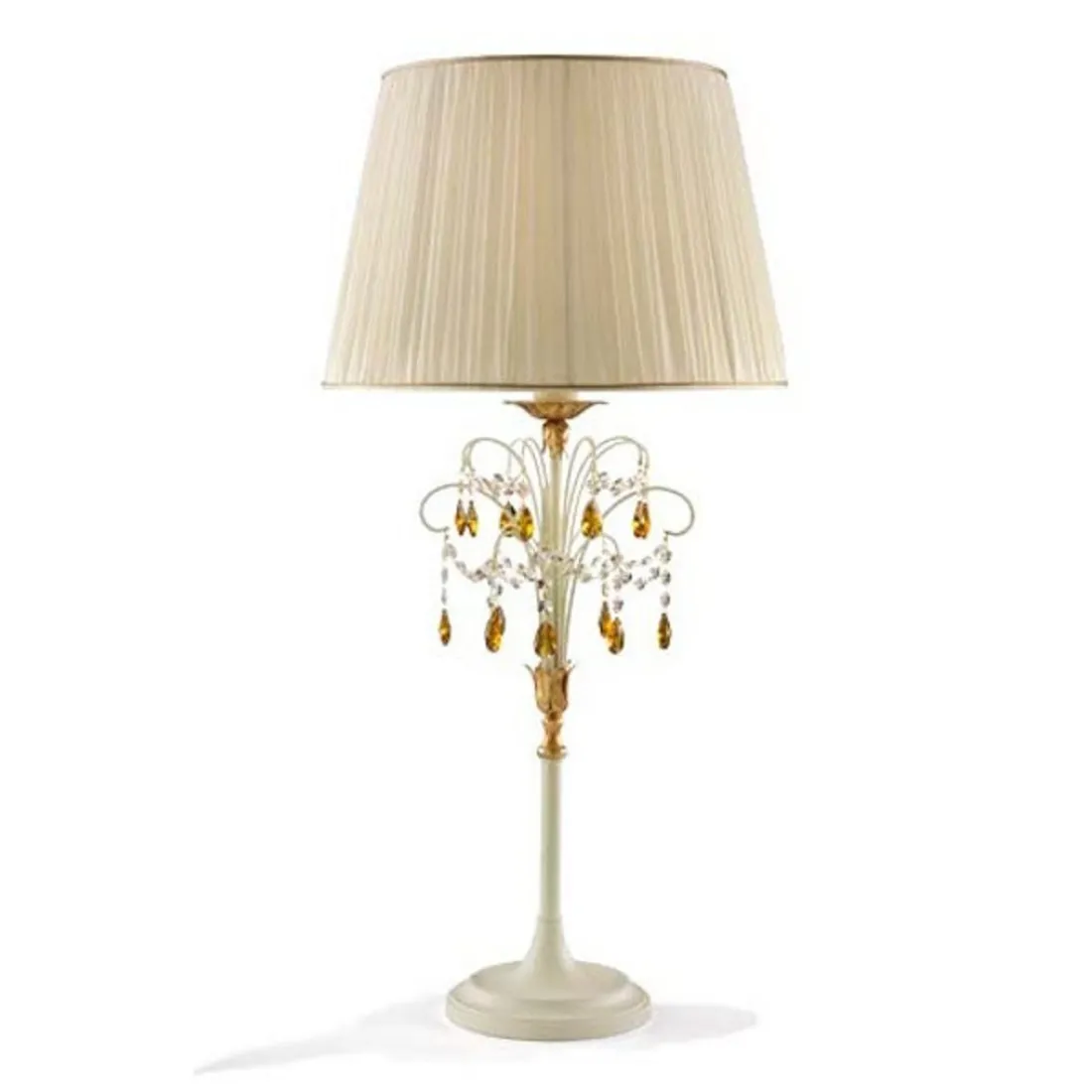 Abat-jour classique Flami IRIS 1350 LTG E27 LED, métal, tissu