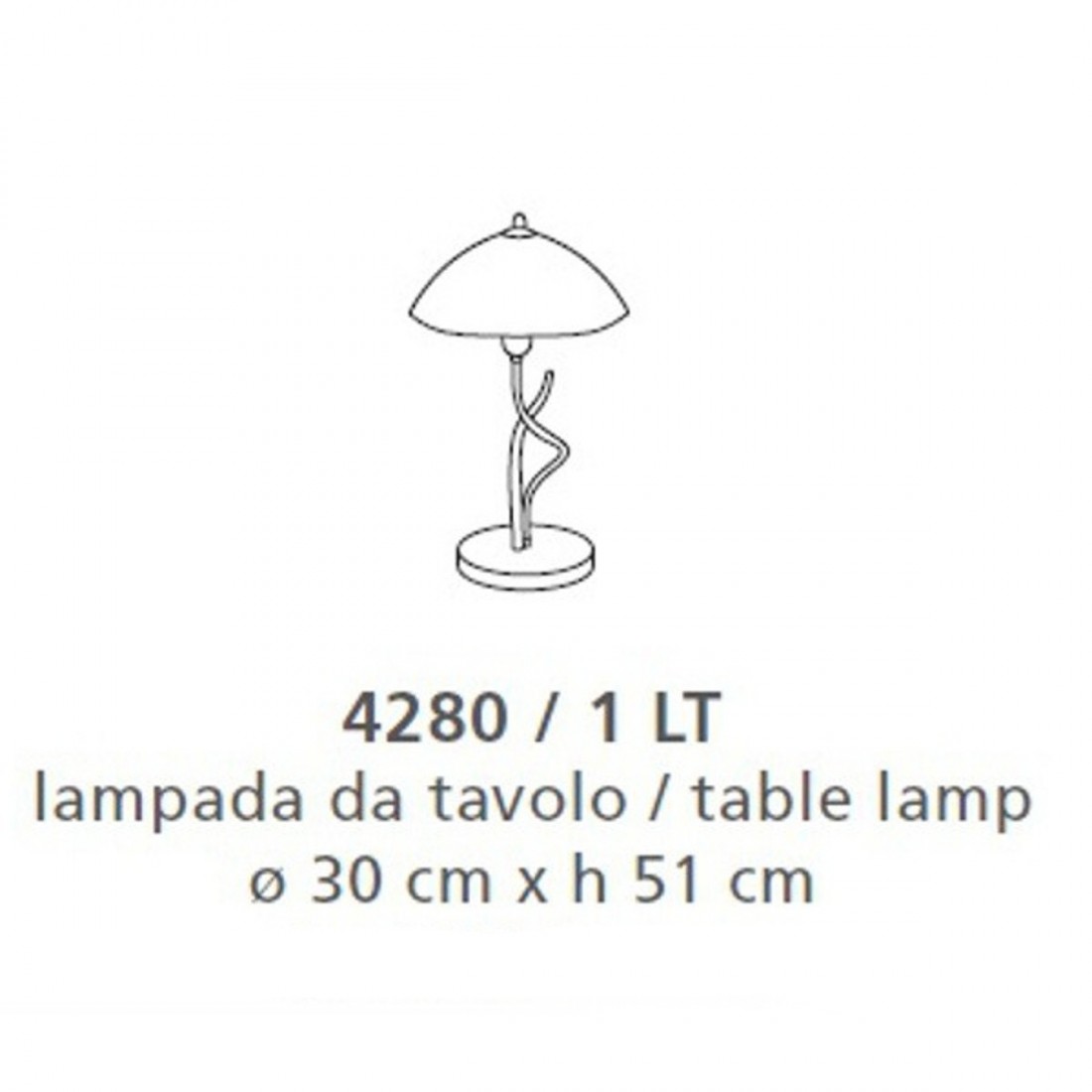 Lampe de table classique avec douille LED E27, IP20.
