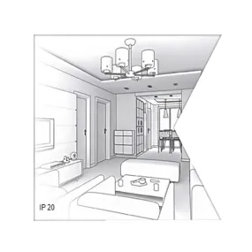 Lampe de table classique avec douille LED E27, IP20.