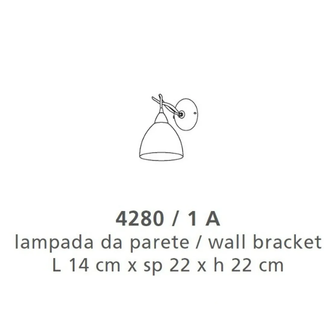 Klassische Metallwandleuchte E14 LED Attack für Innenräume IP20