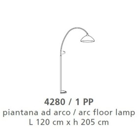 Arc Stehlampe LM-4280 1PP 1PG E27 LED