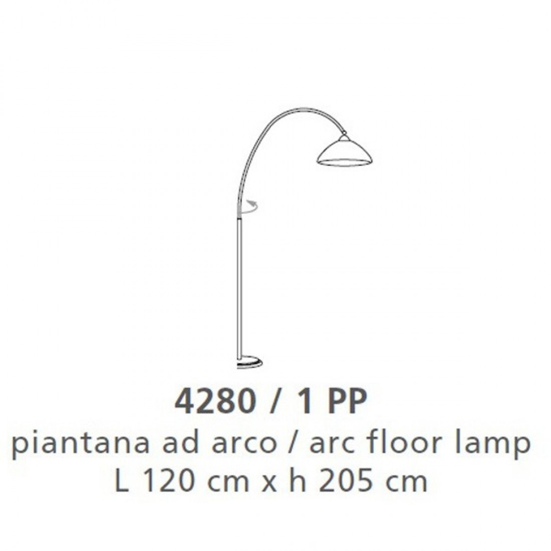 Piantana arco 4280 1PP 1PG LAM