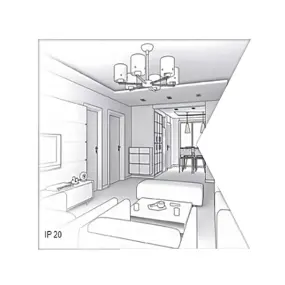 Lampadaire classique avec plaque vers le haut, culot E27 LED.