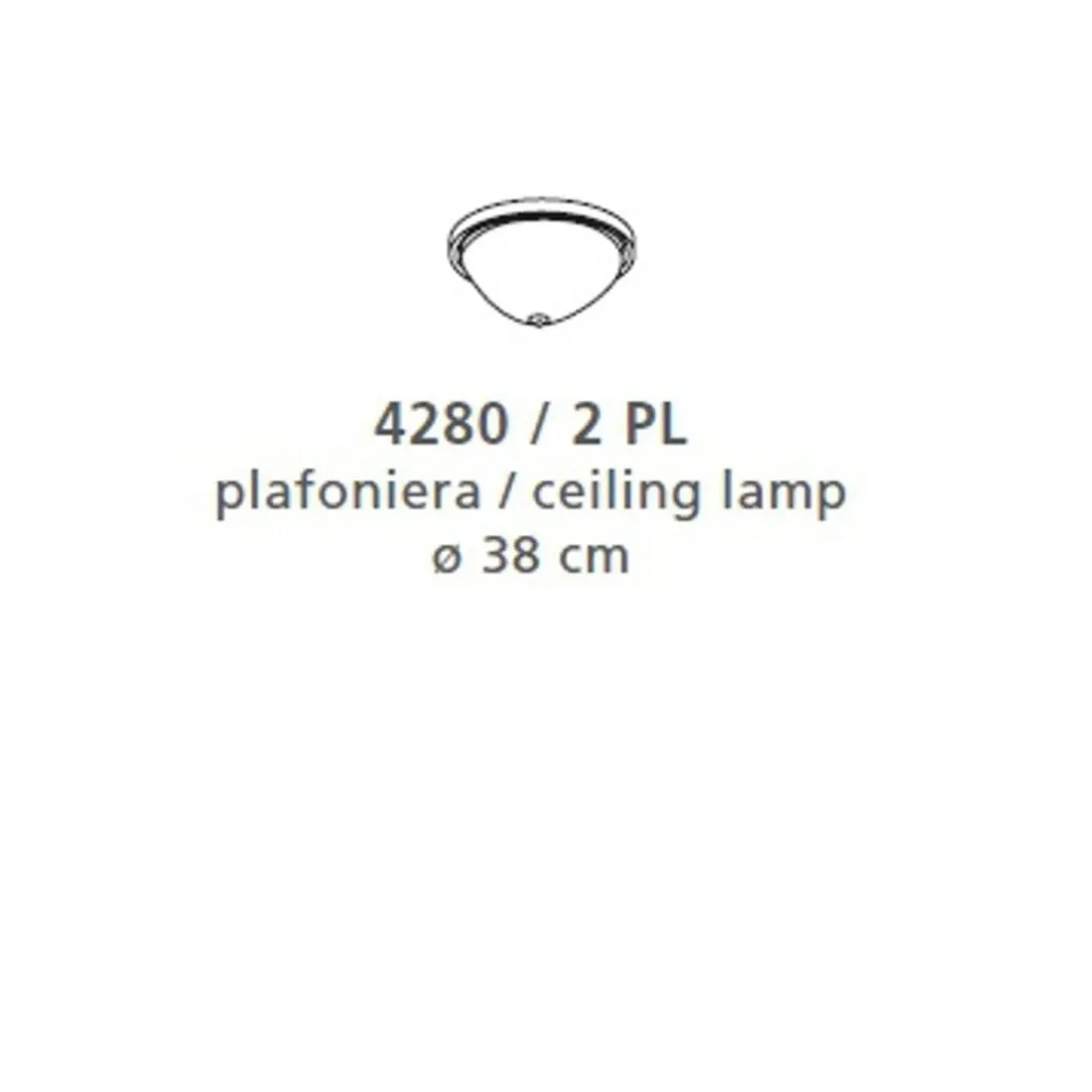 Plafonnier classique en métal et verre, culot E27 LED. IP20