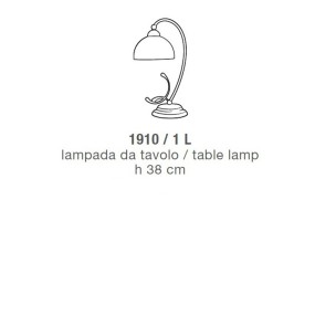 Lampe de table classique en métal et cloche en verre, E14 LED IP20
