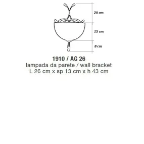 Klassische Bowl-Wandleuchte mit E27-Fassung für Indoor-LEDs