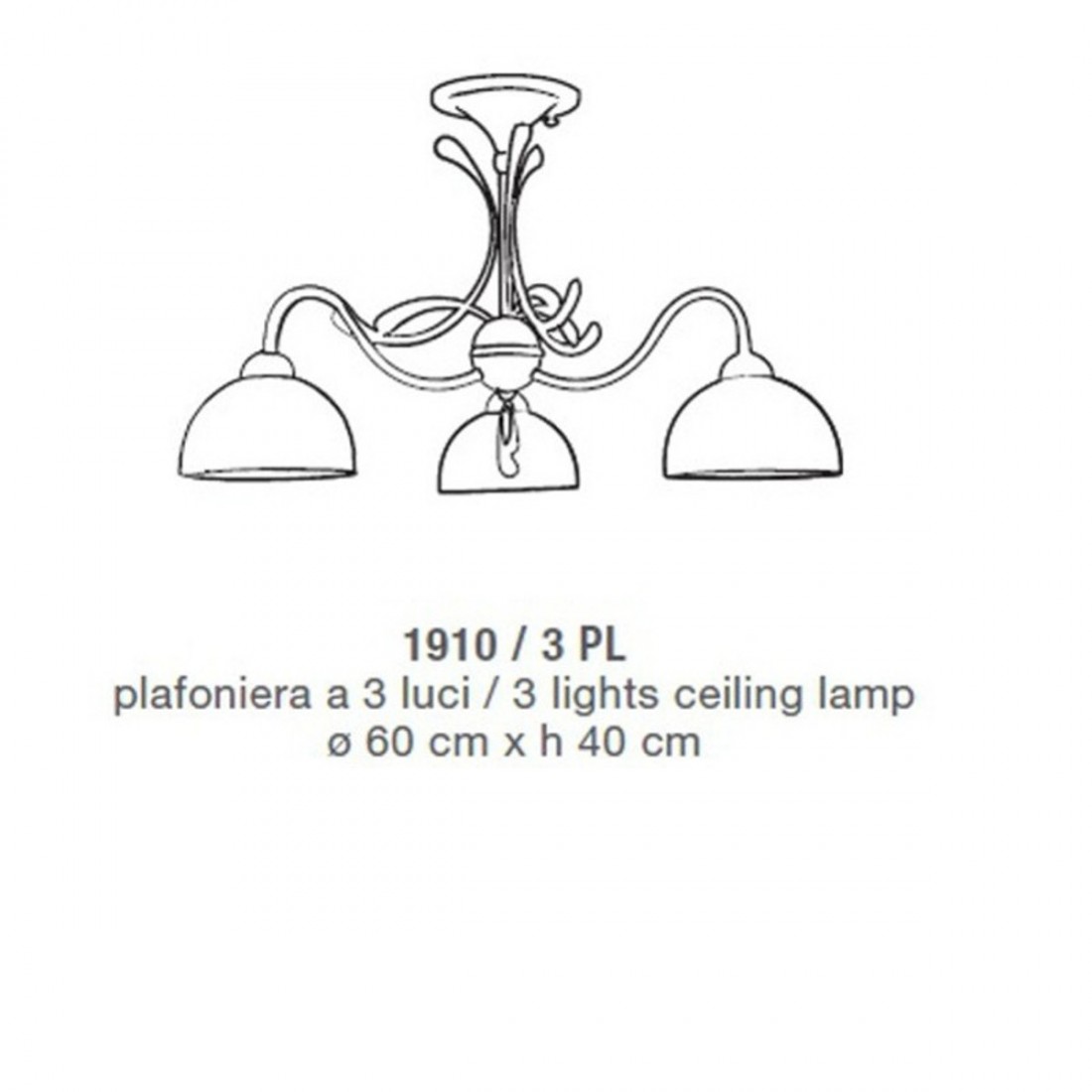 Plafoniera 1910 3PL LAM