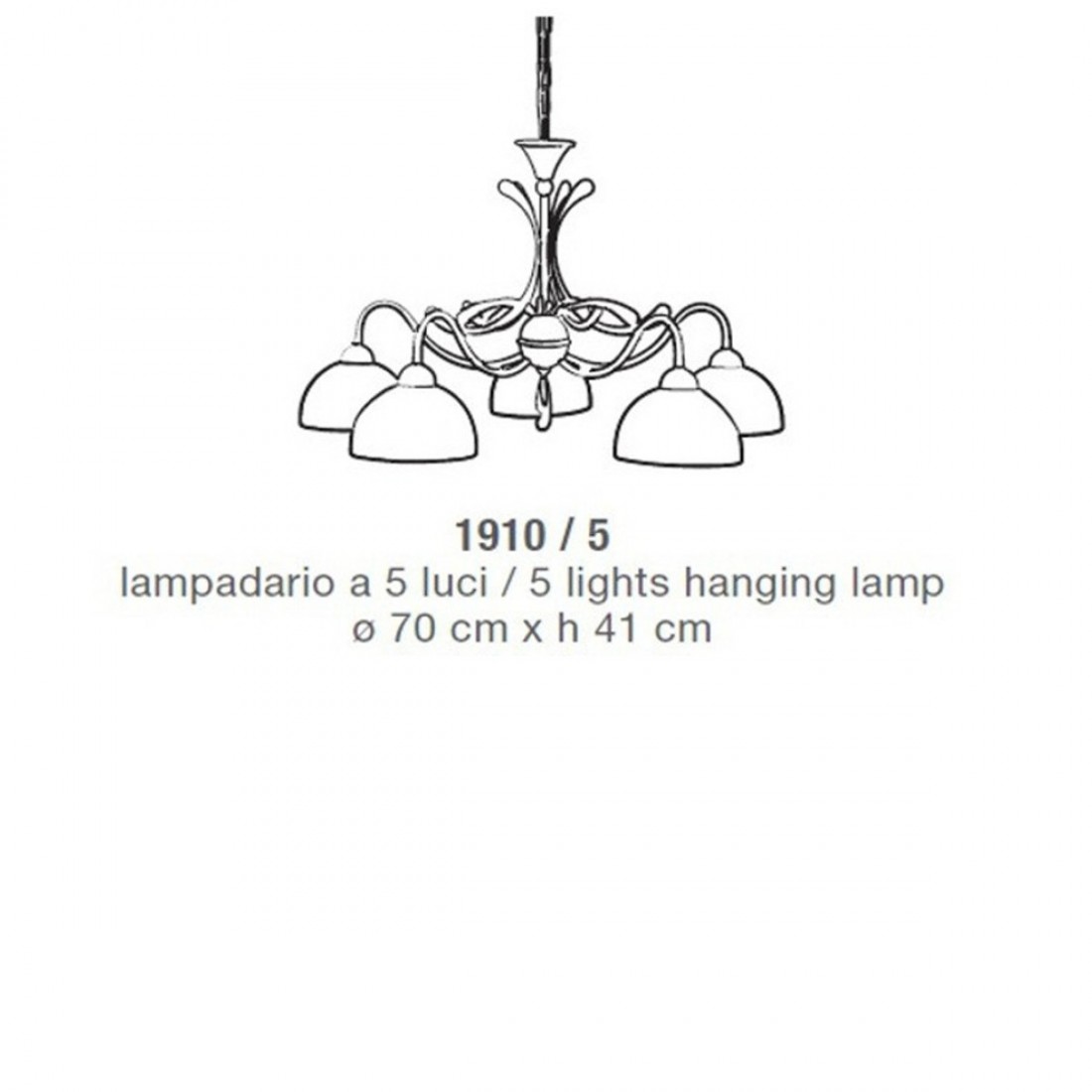 Klassischer Kronleuchter aus Metall und Glas, LED-Fassung E14