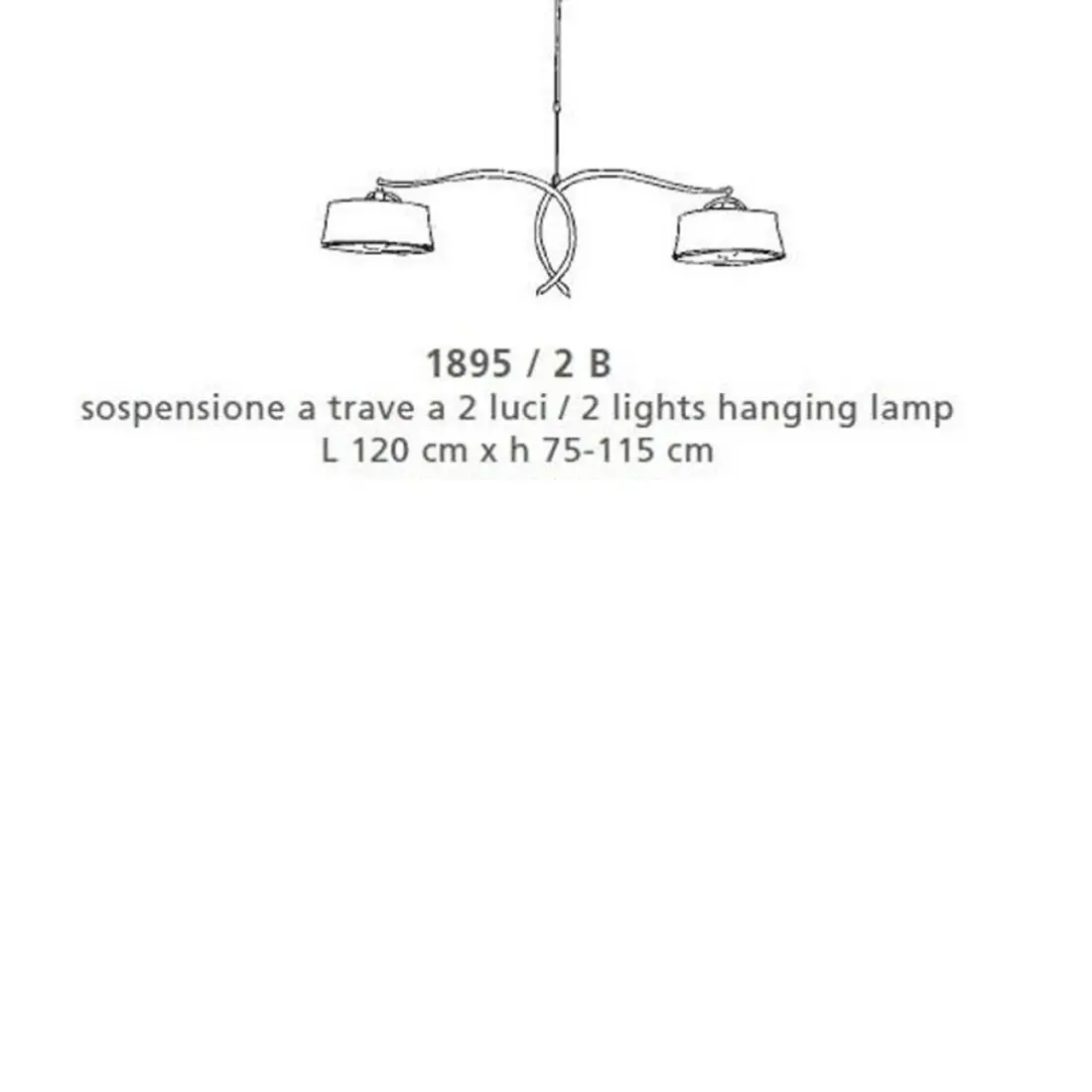 Klassischer 2-flammiger Kronleuchter mit E27
