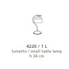 Abat-jour Lam 4220 1L E14 LED 34CM bronze doré métal verre antique lampe de table intérieur classique