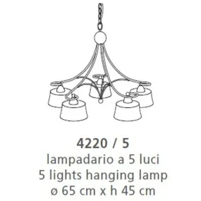 Lampadario 4220 5 LAM