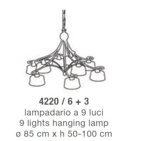 Lampadario 4220 6+3 LAM