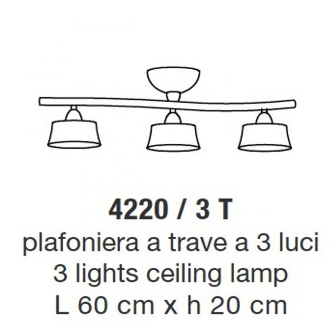 Plafoniera 4220 3T LAM