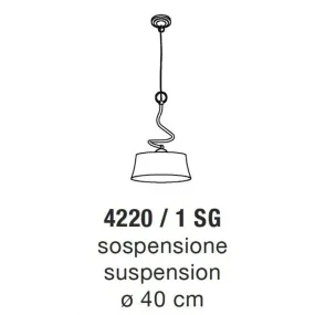 Suspension avec plaque cylindrique de style classique