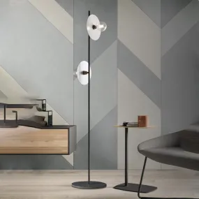 Piantana moderna Illuminando PUB TE2PUBNR+DISCO25BN E27 LED