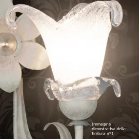 Klassische Wandleuchte aus Metall und Glas mit E14-LED-Angriff