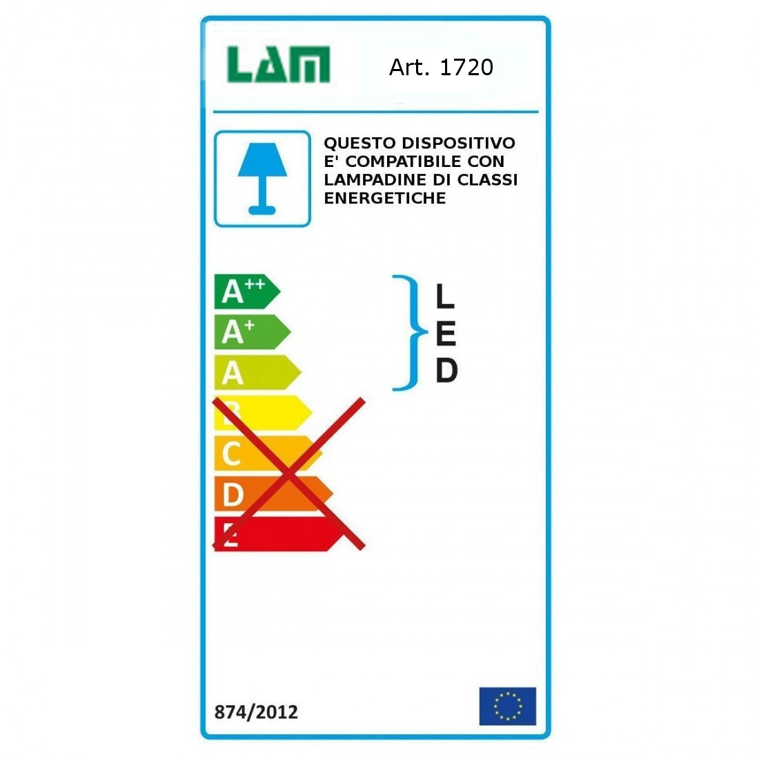 Barre classique LAM 1720 2B E27 LED