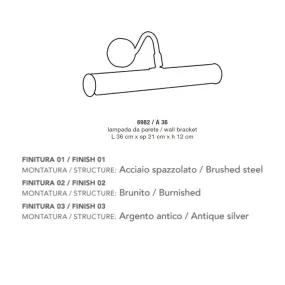 Wandleuchte empfohlen für Spiegel oder Gemälde, innen E14 IP20.